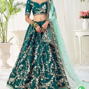 Floral Green Wedding Lehenga *Brand New*